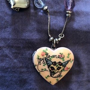 Betsey Johnson Tea Party Heart Locket! Fly to me!
